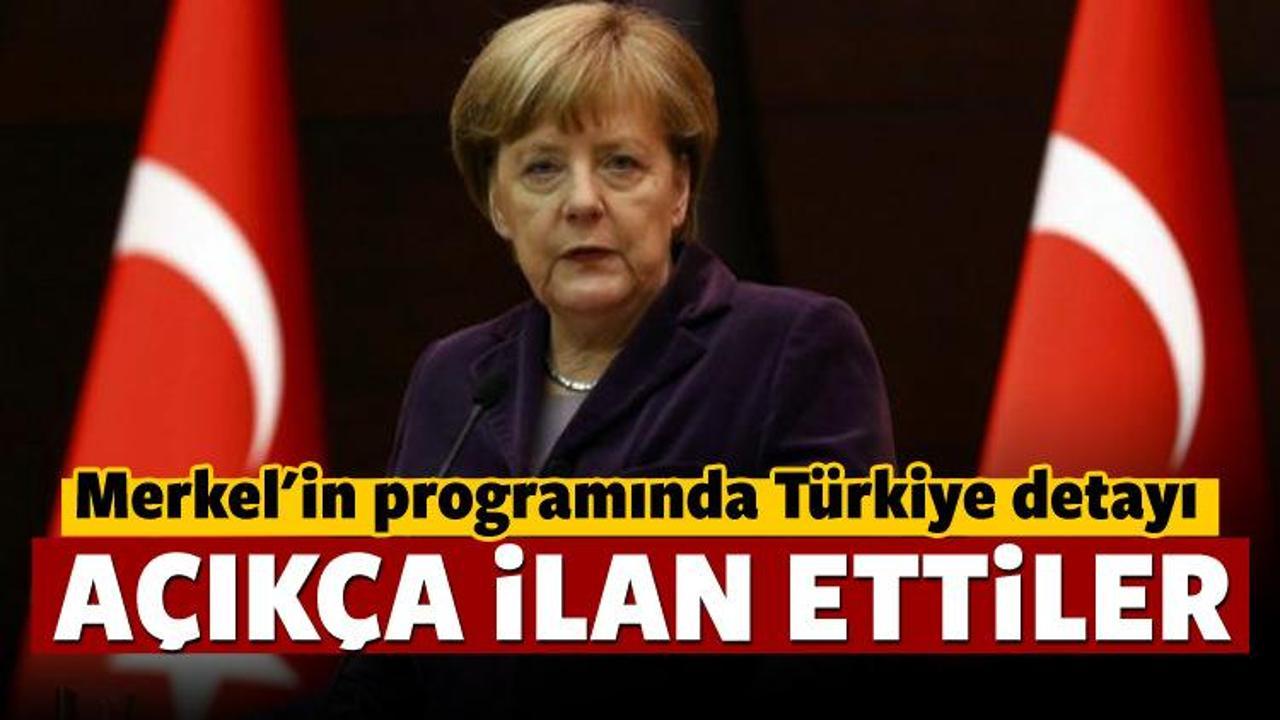 Merkel'in seçim programında Türkiye detayı