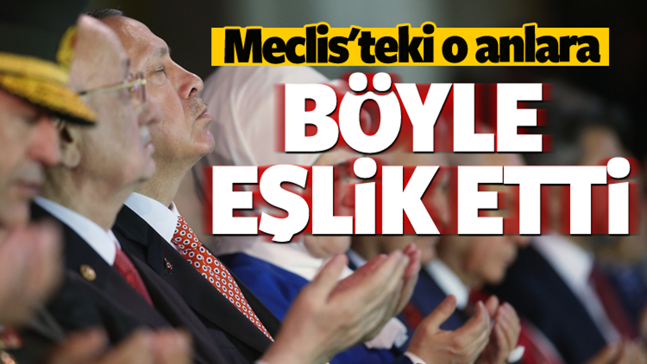 Erdoğan Meclis'teki duaya böyle eşlik etti