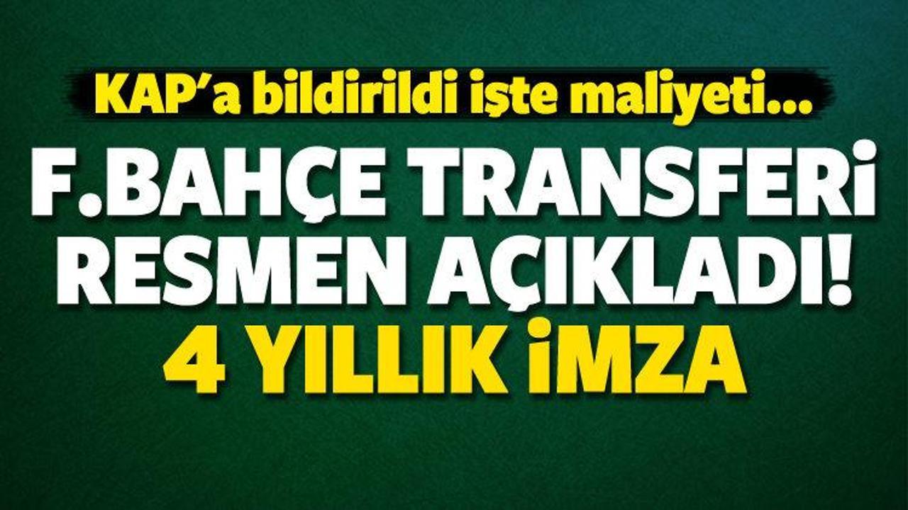 Fenerbahçe transferi resmen açıkladı! 4 yıllık...