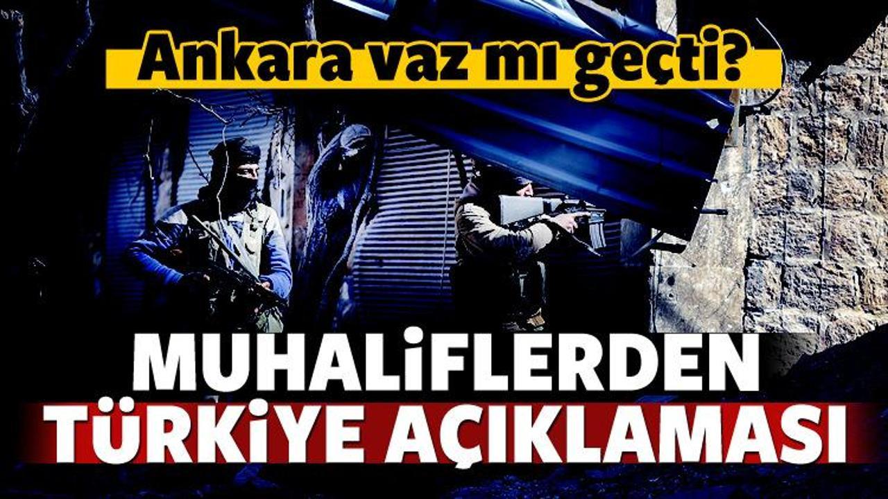 Suriyeli muhaliflerden Türkiye açıklaması