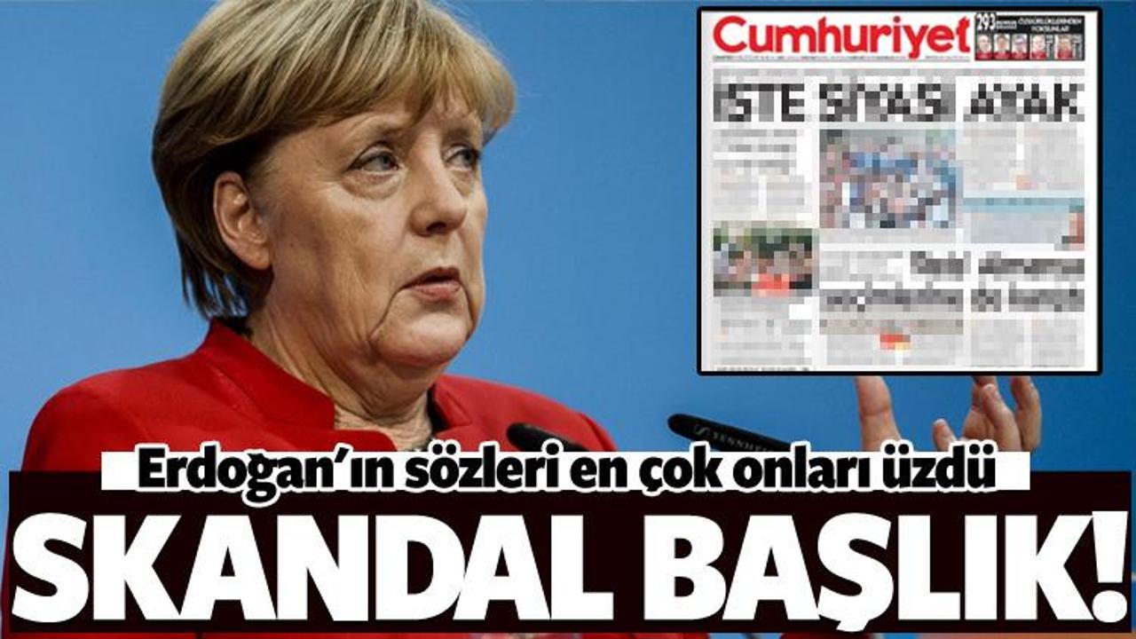 Erdoğan'ın sözleri 'Merkel'in Cumhuriyeti'ni üzdü!