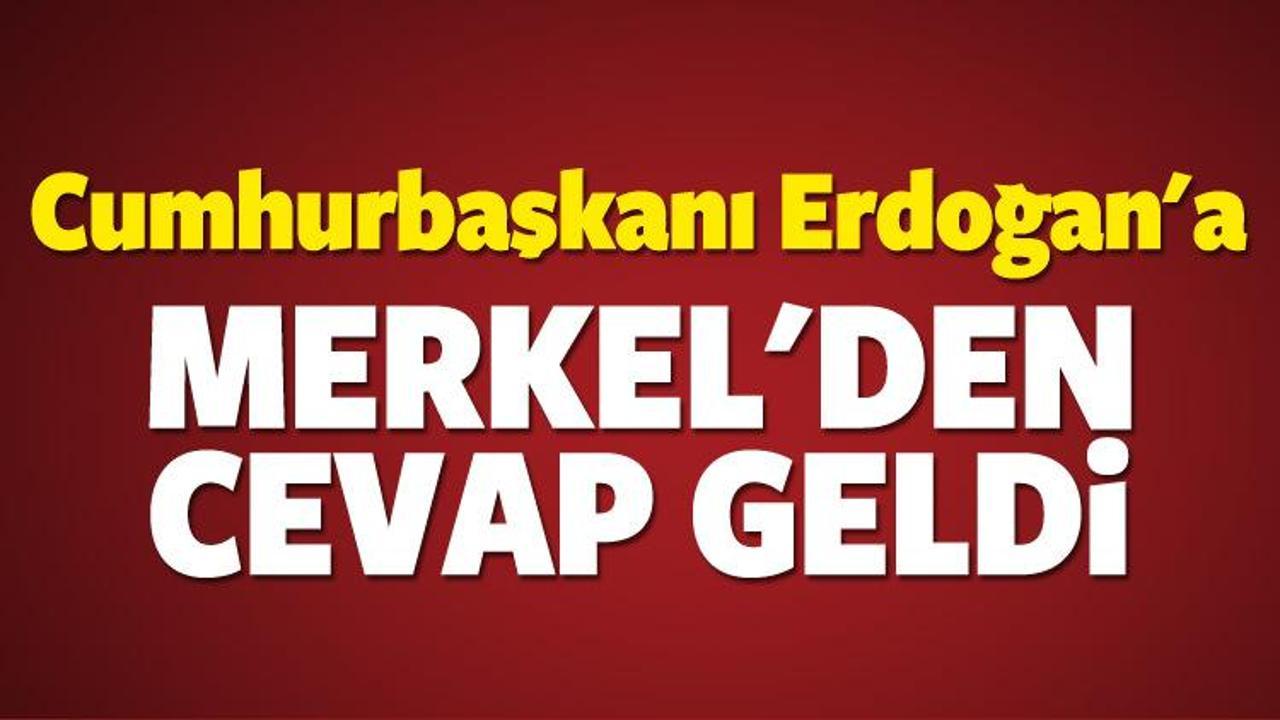 Merkel'den Cumhurbaşkanı Erdoğan'a cevap geldi