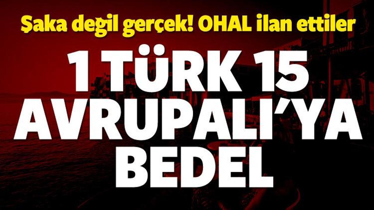 Yunanistan için 1 Türk 15 Avrupalı'ya bedel
