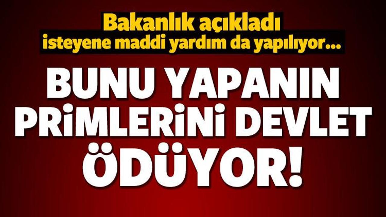 Bunu yapanın primlerini devlet &ouml;deyecek