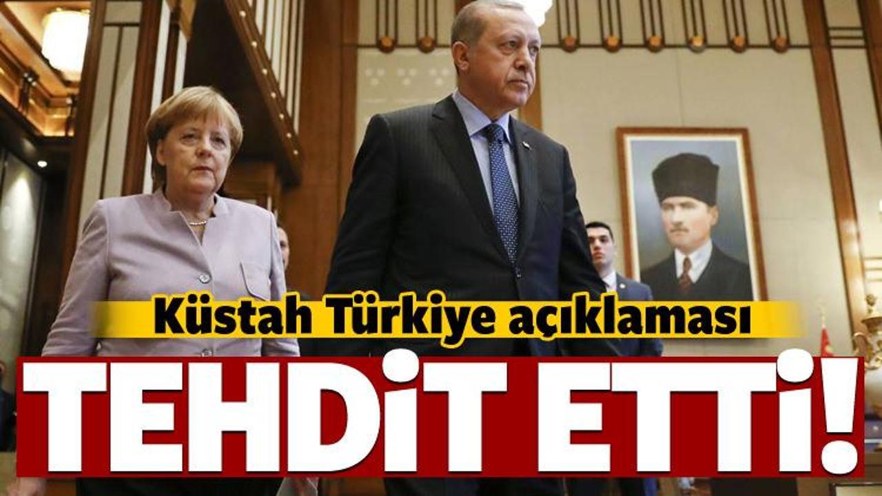 Merkel'den flaş Türkiye açıklaması! Tehdit etti