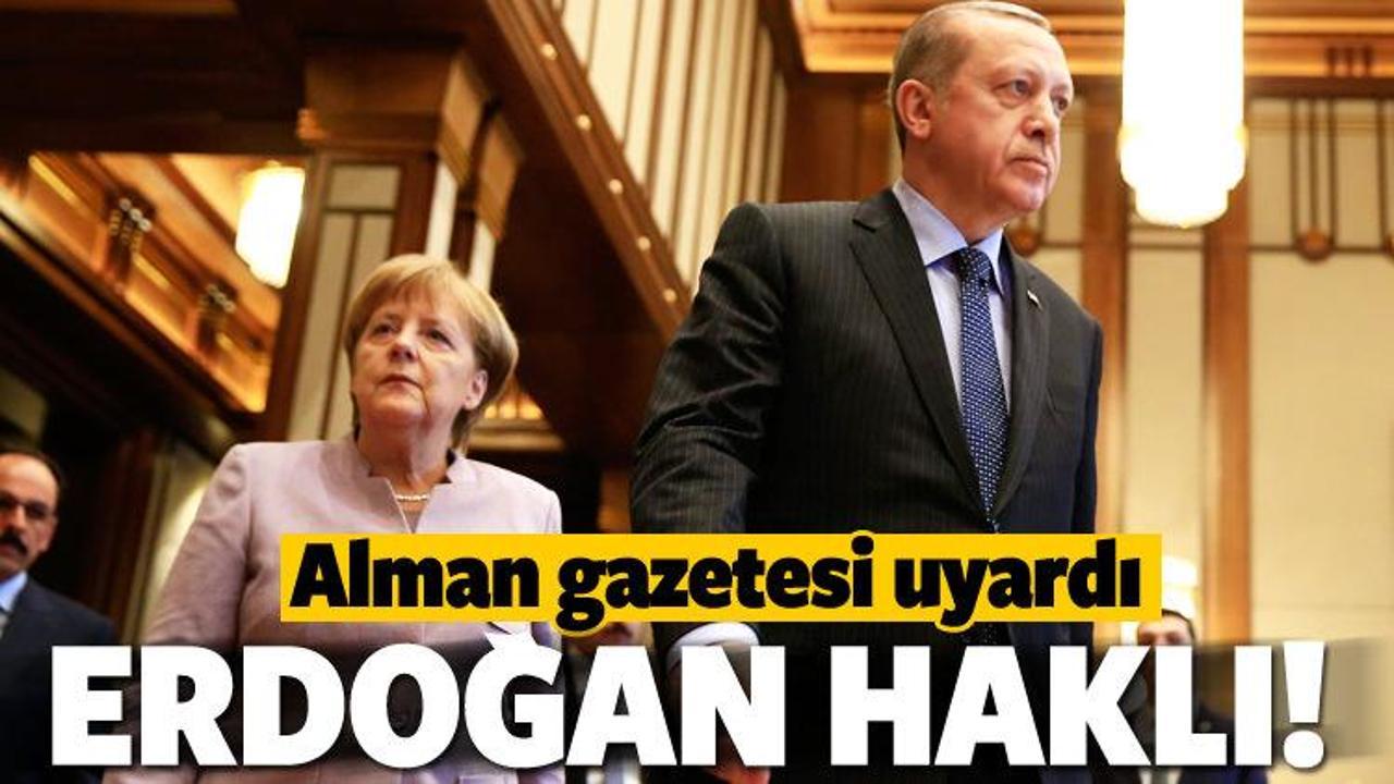 Alman gazetesi uyardı: Erdoğan haklı!