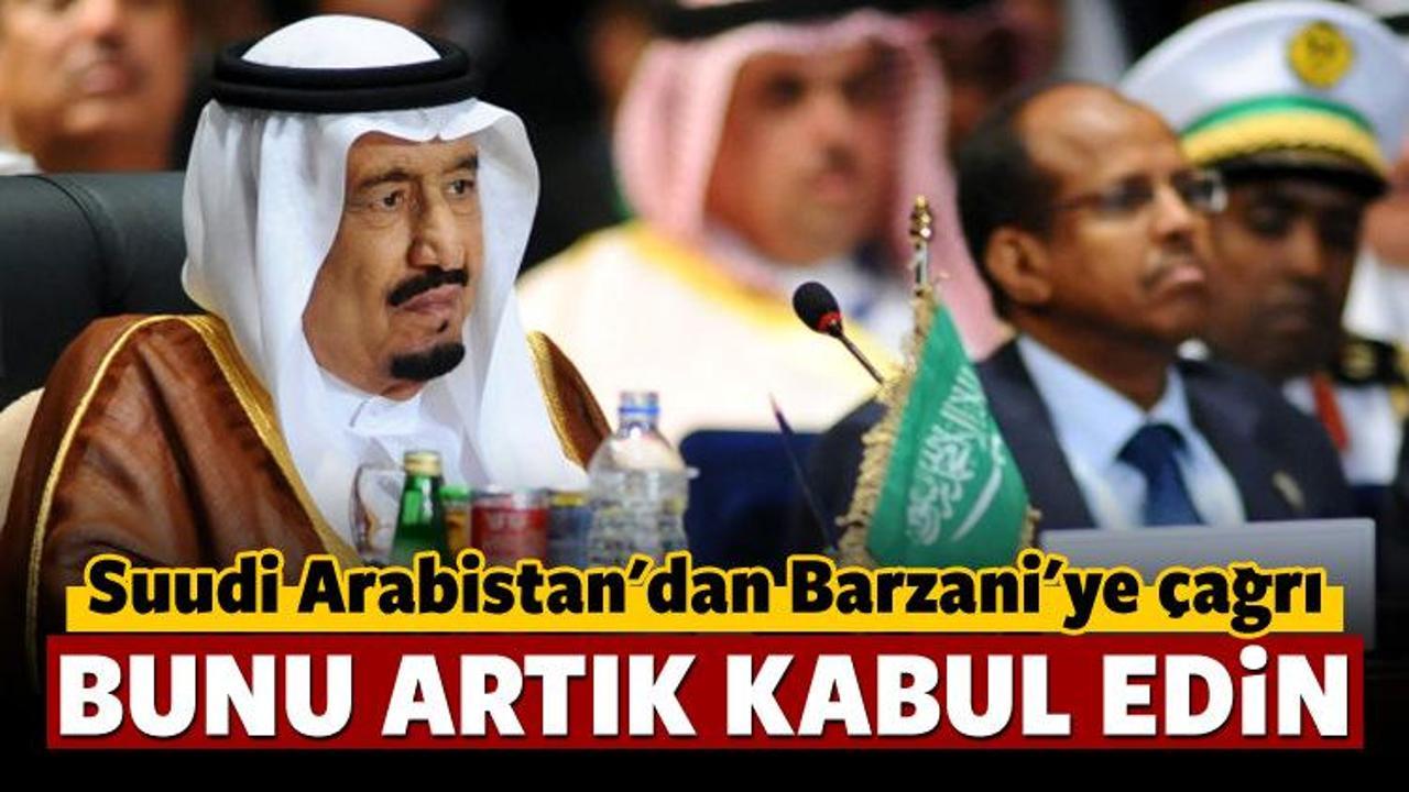 Suudi Arabistan'dan Barzani'ye çağrı