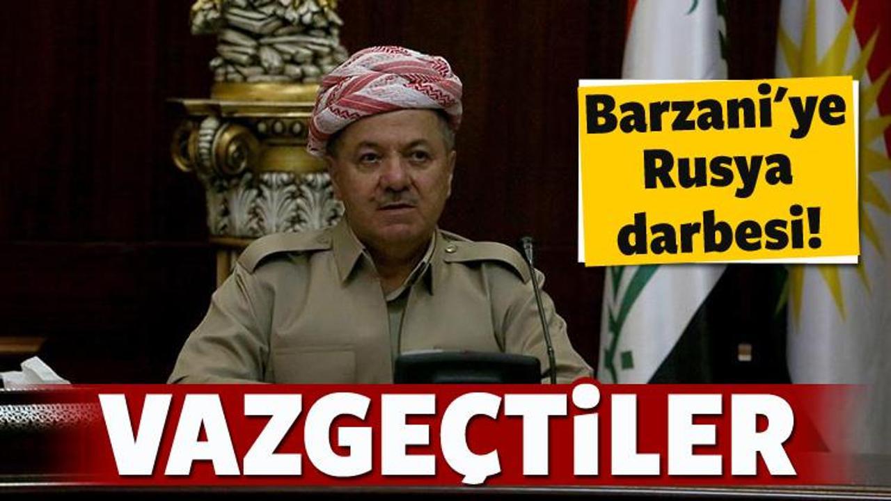 Barzani'ye Rusya darbesi! Vazgeçtiler