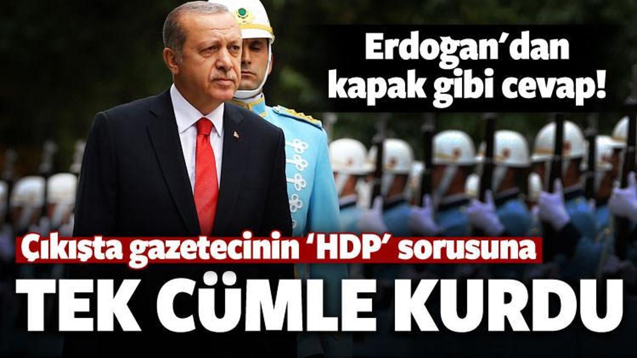 Erdoğan'dan 'HDP' sorusuna kapak gibi cevap!
