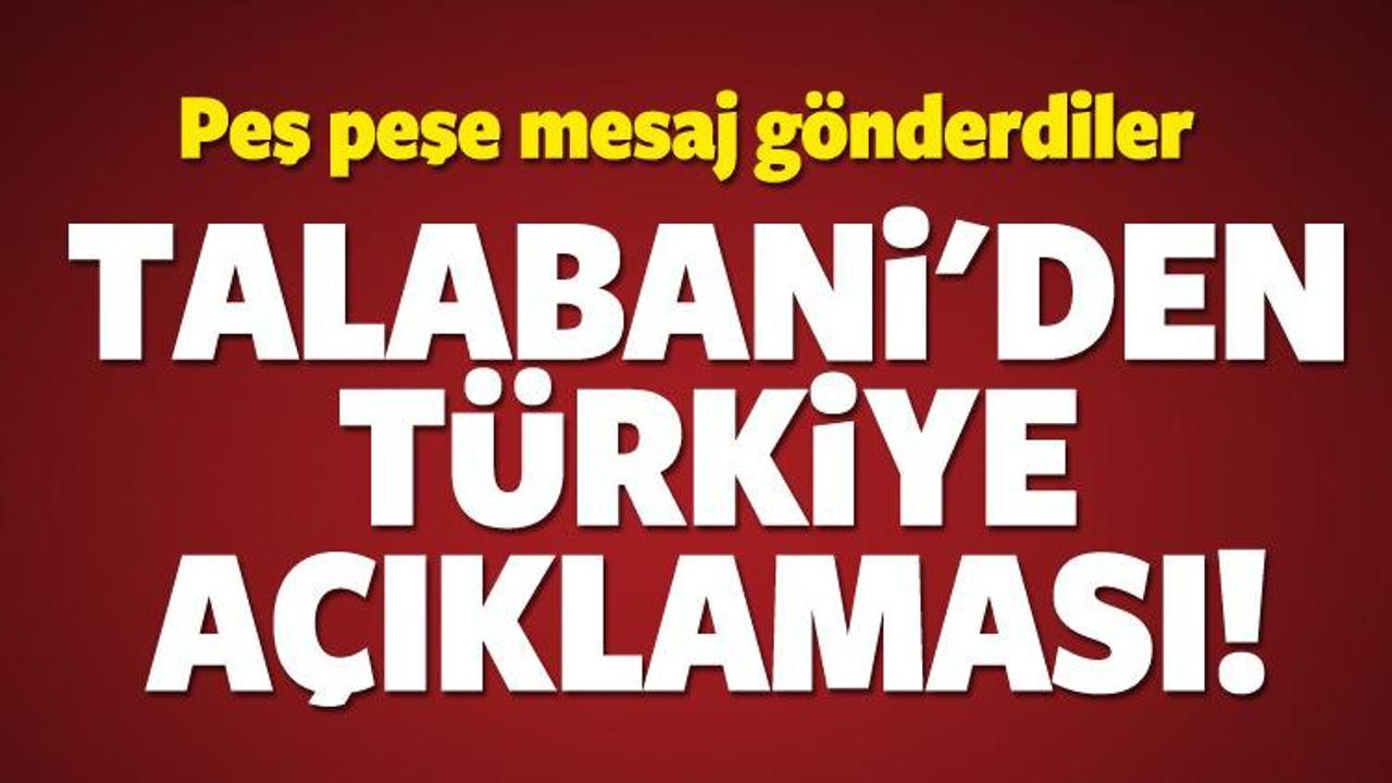 Talabani'den Türkiye açıklaması