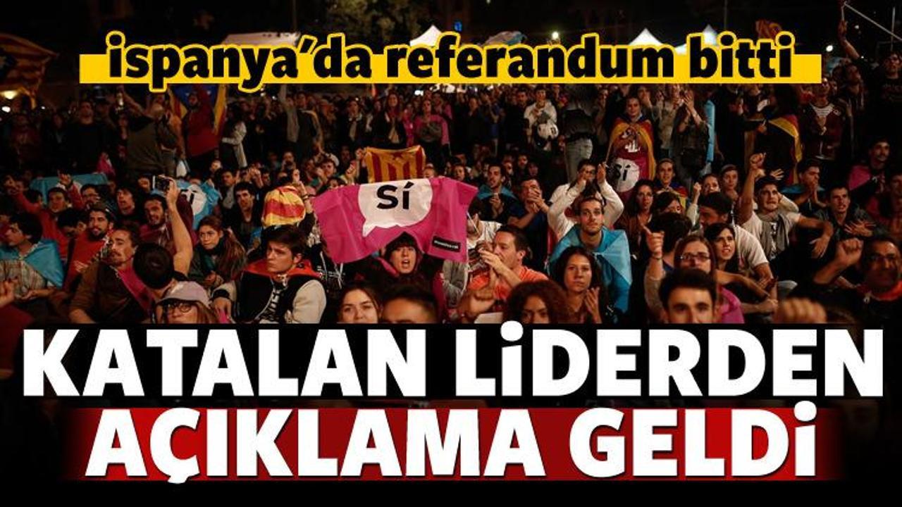 Referandum sona erdi! Katalan liderinden açıklama!