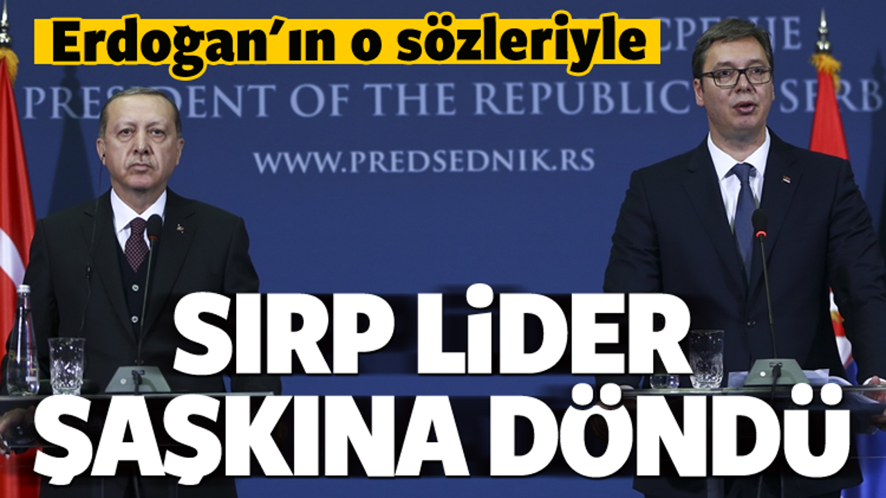 Erdoğan'ın o sözleri Sırp lideri şoke etti!