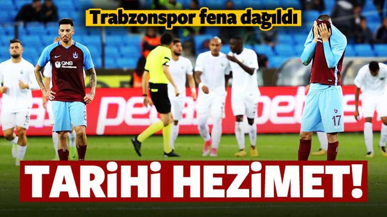 Trabzonspor'dan tarihi mağlubiyet!