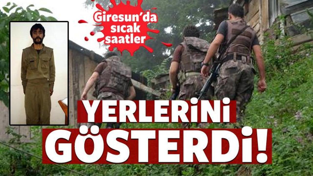 Yakalanan ter&ouml;rist yer g&ouml;sterdi!