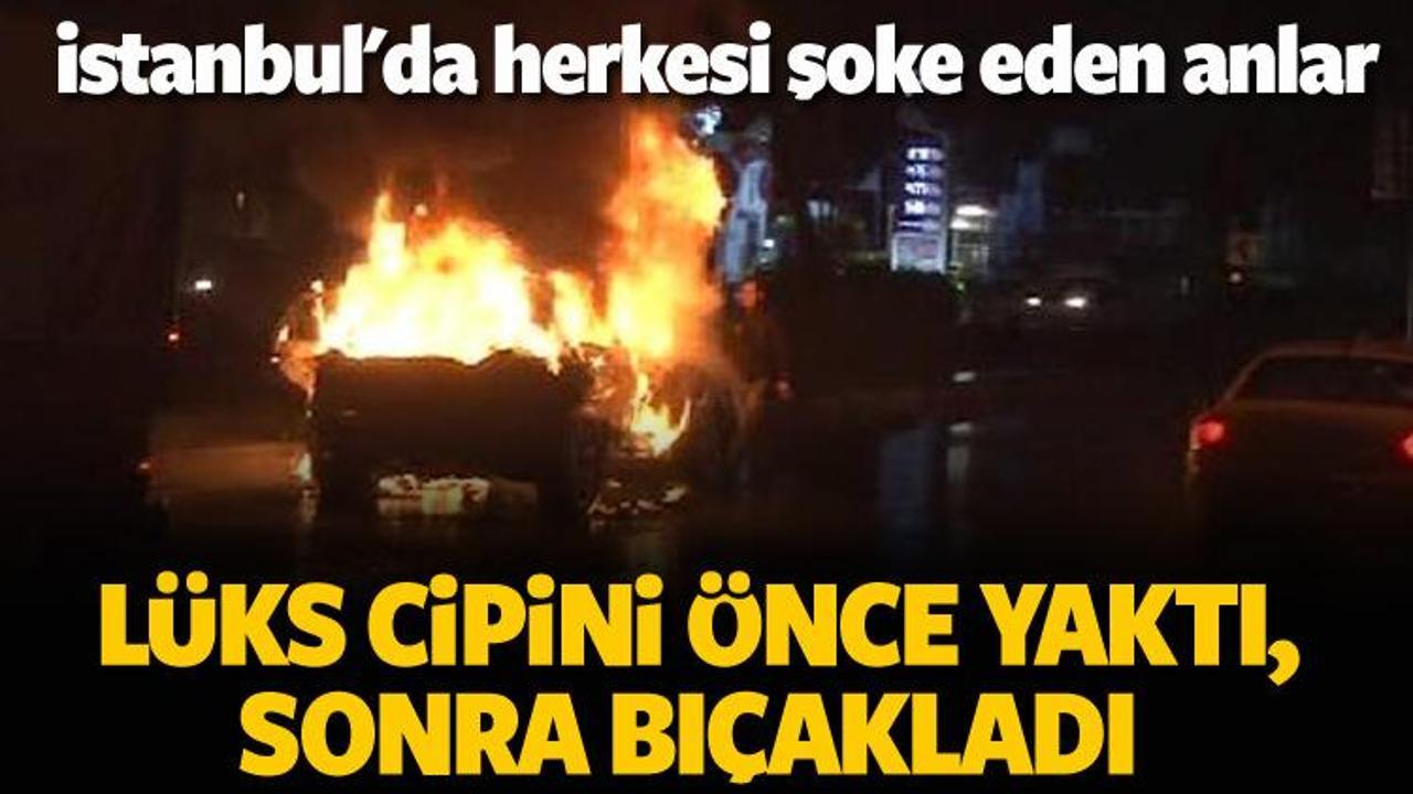 Cipini yaktı hızını alamadı lastiklerini bı&ccedil;akladı