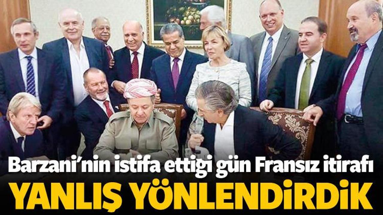 Fransız itirafı! Barzani'yi yanlış yönlendirdik