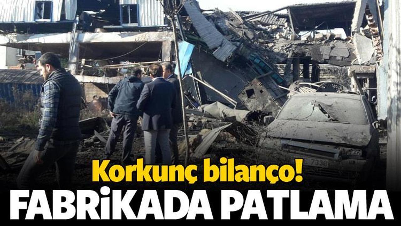 Boya fabrikasında patlama! &Ouml;l&uuml; ve yaralılar var
