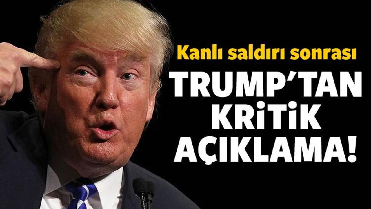 Kanlı saldırı sonrası Trump'tan ilk açıklama!