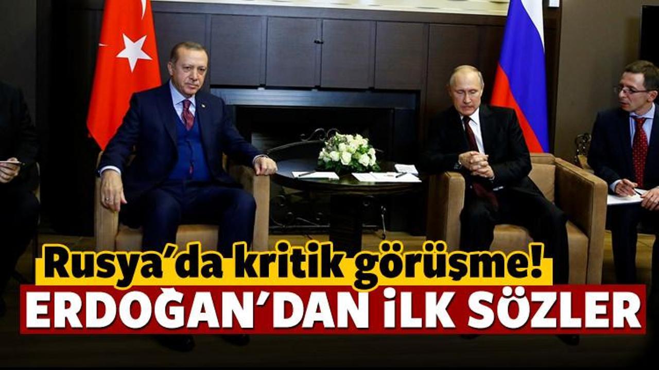 Erdoğan Rusya'da! Kritik görüşme sona erdi!