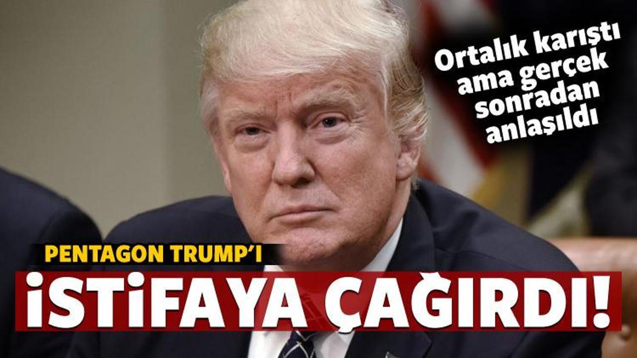 Pentagon, Trump'ı istifaya davet etti!