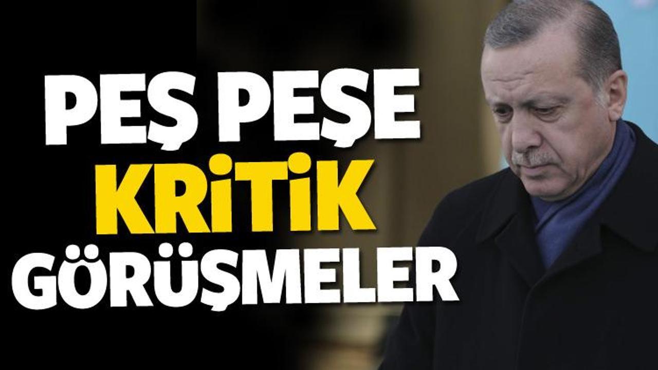 Cumhurbaşkanı Erdoğan'dan peş peşe g&ouml;r&uuml;şmeler