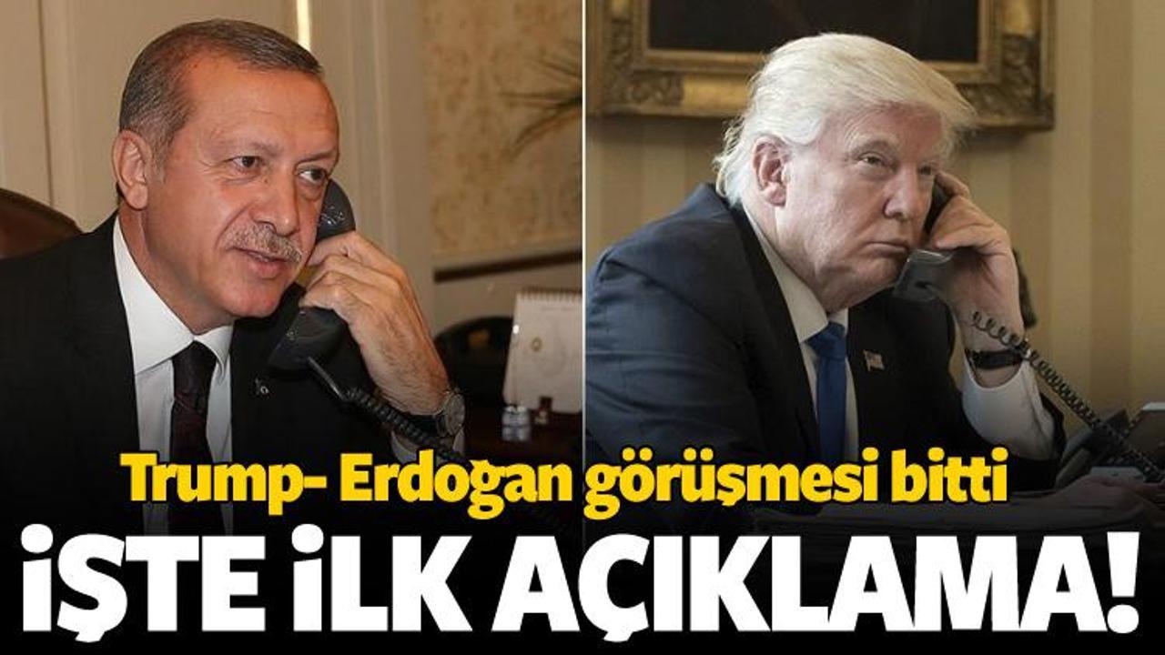 Erdoğan, Trump'la görüştü! İşte ilk açıklama