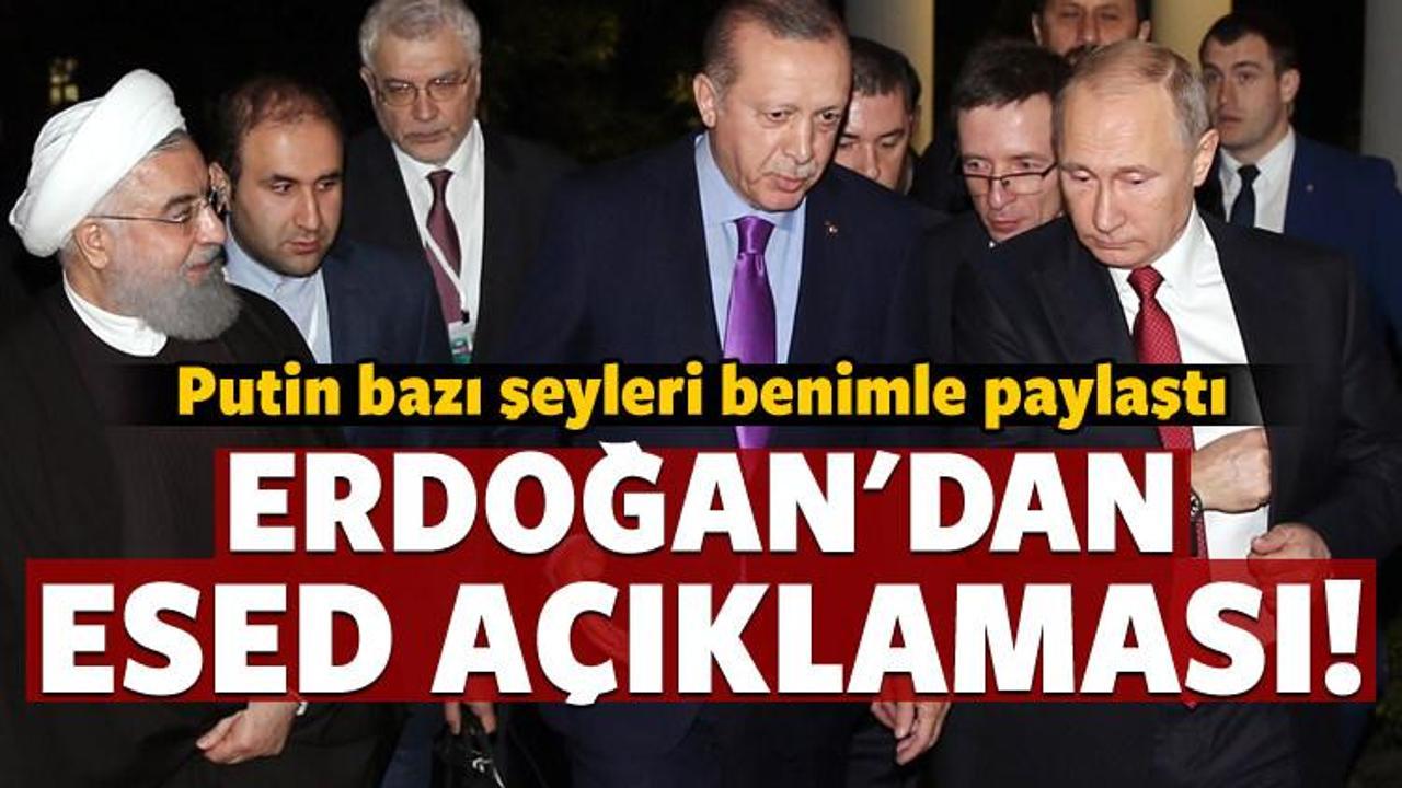 Erdoğan'dan Esed sorusuna net yanıt!
