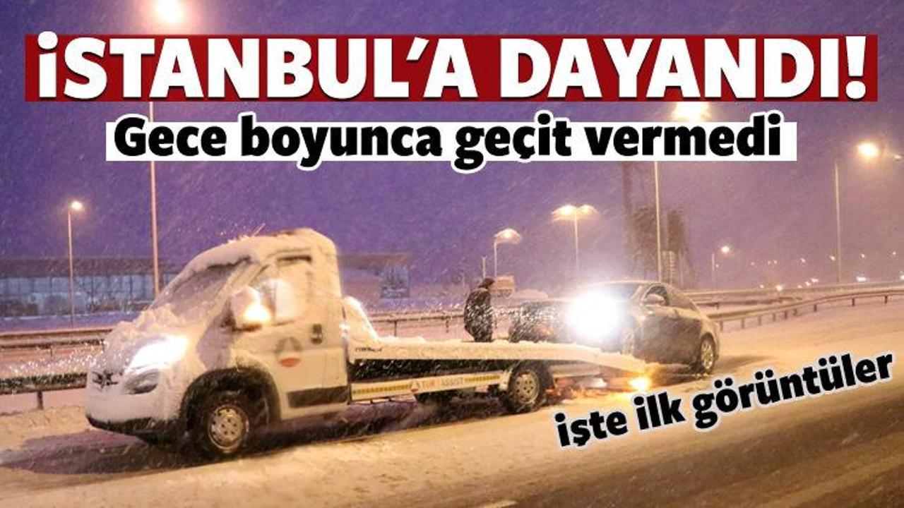 Kar yağışı İstanbul'a dayandı: Geçit vermiyor!