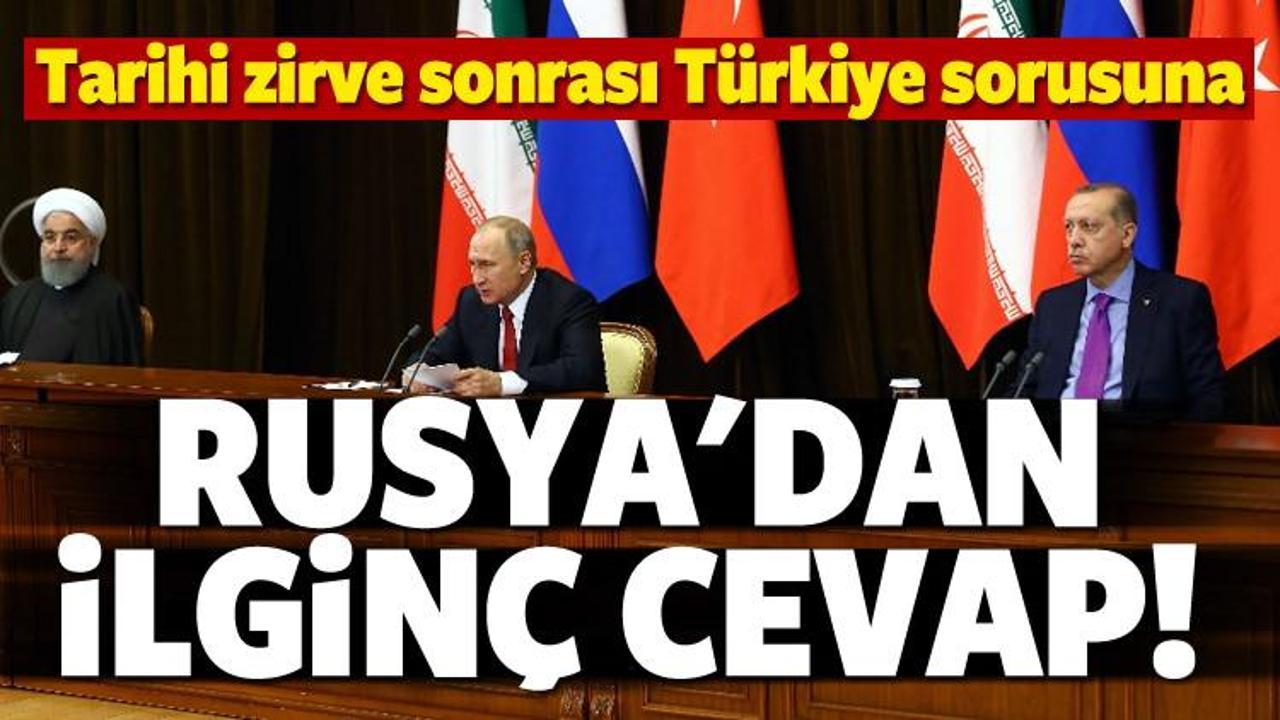Rusya'dan Türkiye sorusuna ilginç cevap