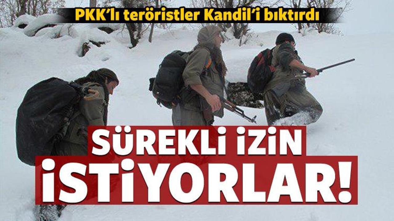 PKK'lı ter&ouml;ristler s&uuml;rekli Kandil'den izin istiyor