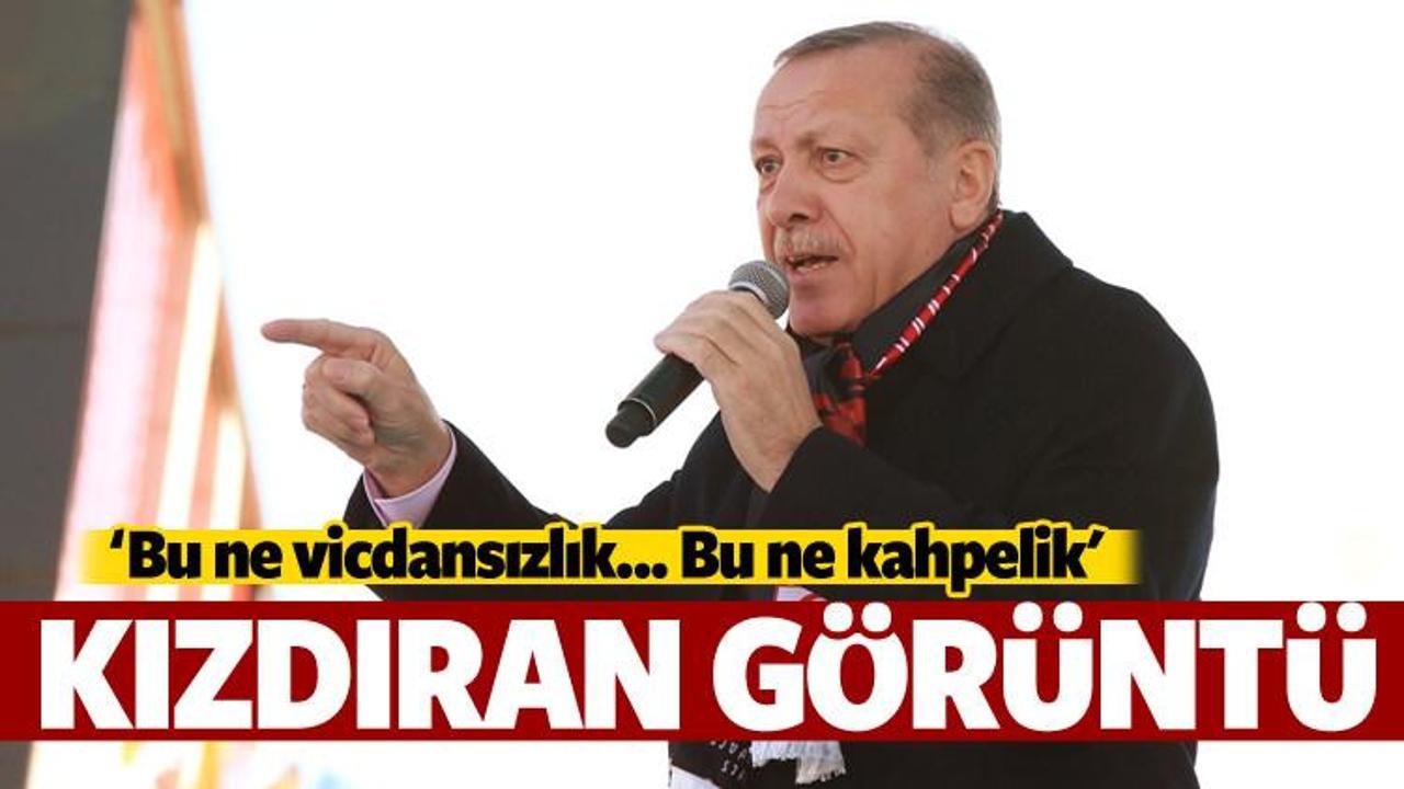 Cumhurbaşkanı Erdoğan'ı kızdıran g&ouml;r&uuml;nt&uuml;