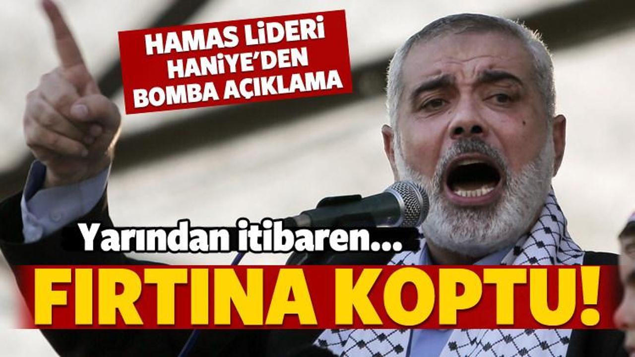 Hamas lideri Haniye intifada çağrısı yaptı