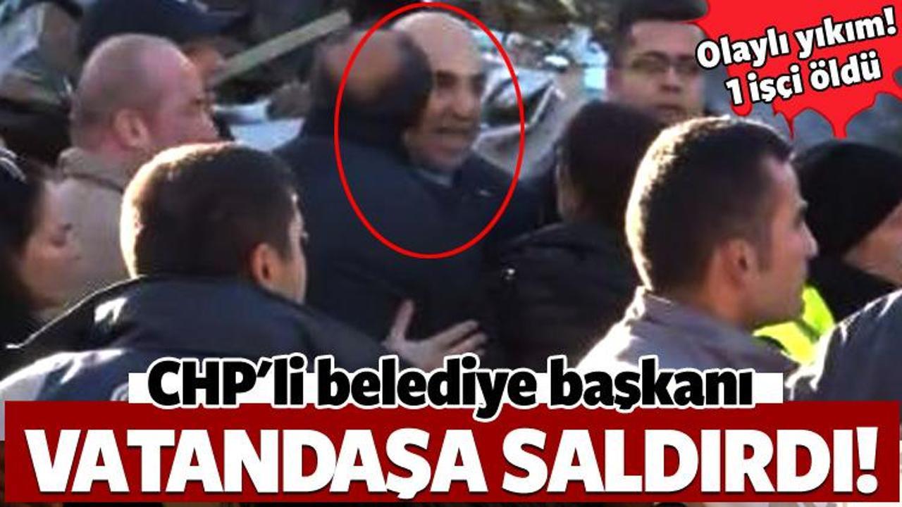 CHP'li başkan vatandaşa saldırdı!