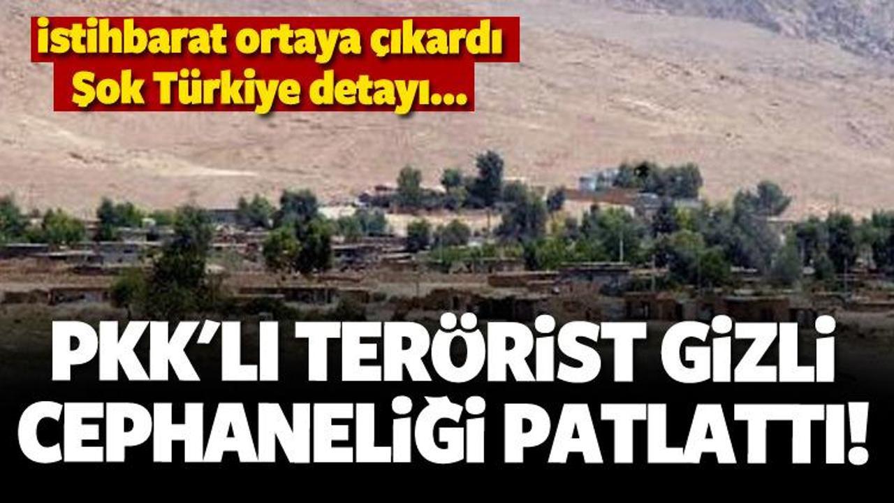 PKK’lı terörist gizli cephaneliği patlattı