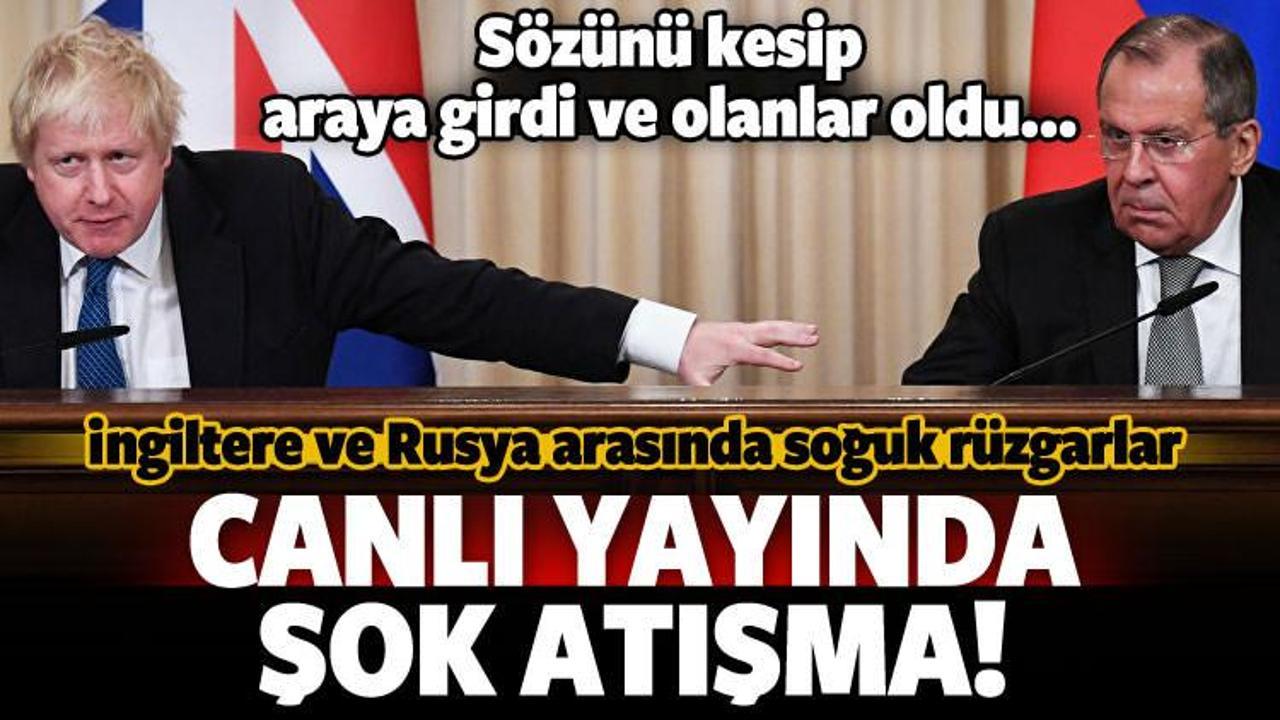 Canlı yayında şok atışma! Lavrov ve Johnson...