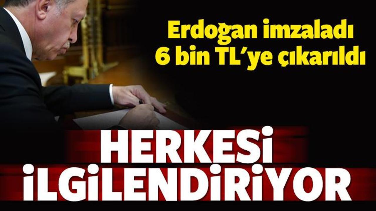 Erdoğan imzaladı! Limit 6 bin TL'ye çıkıyor