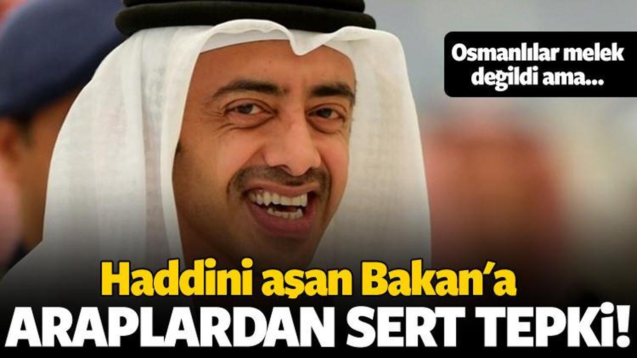 Haddini aşan bakana Araplardan sert tepki!
