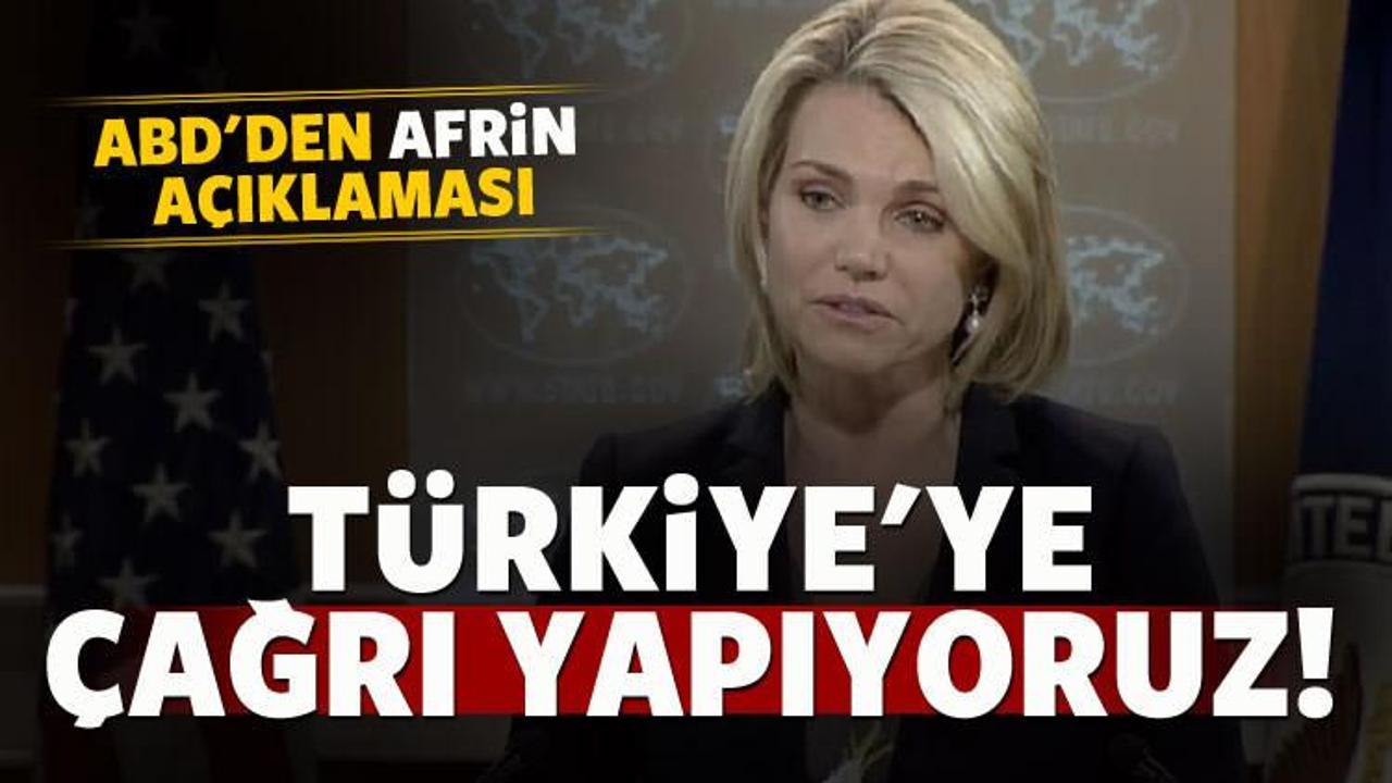 ABD'den açıklama: Türkiye'ye çağrı yapıyoruz