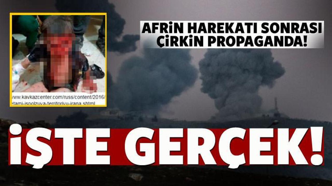 Afrin harekatı sonrası kara propaganda