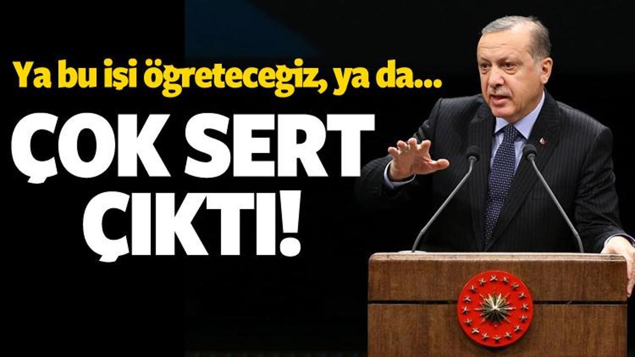 Erdoğan sert çıktı: Ya bu işi öğreteceğiz ya da...