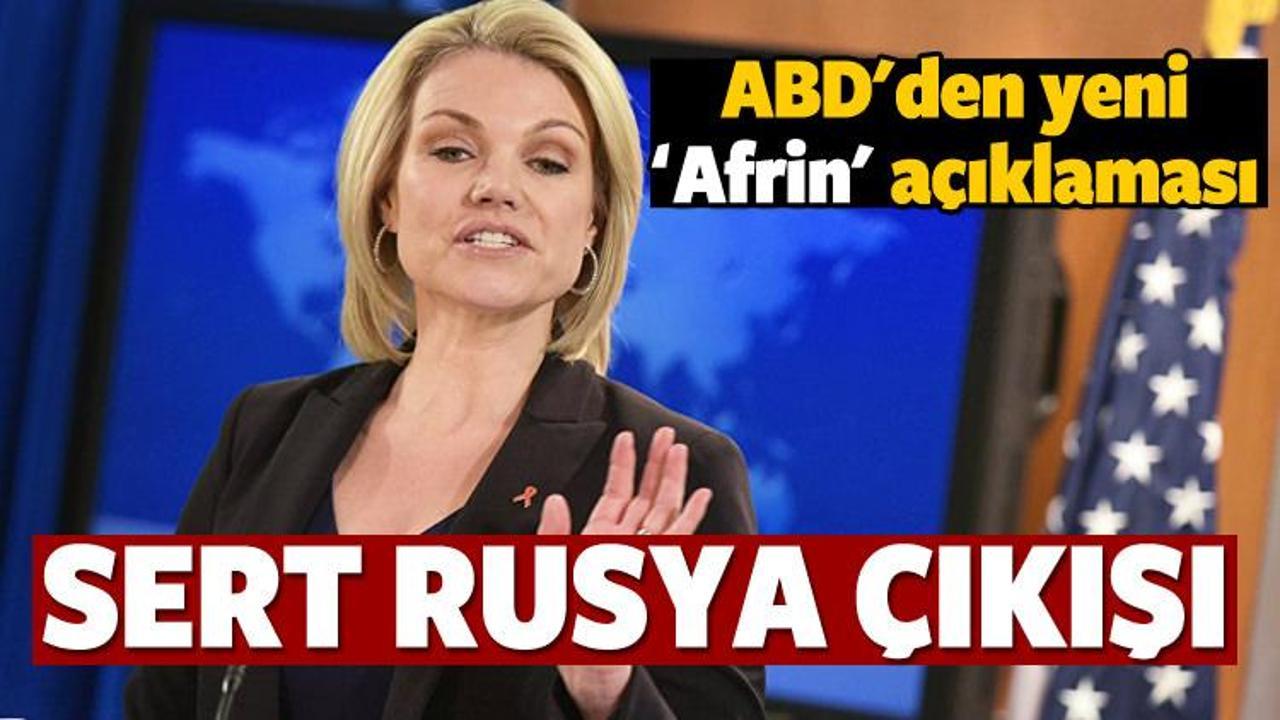 ABD'den yeni 'Afrin' a&ccedil;ıklaması