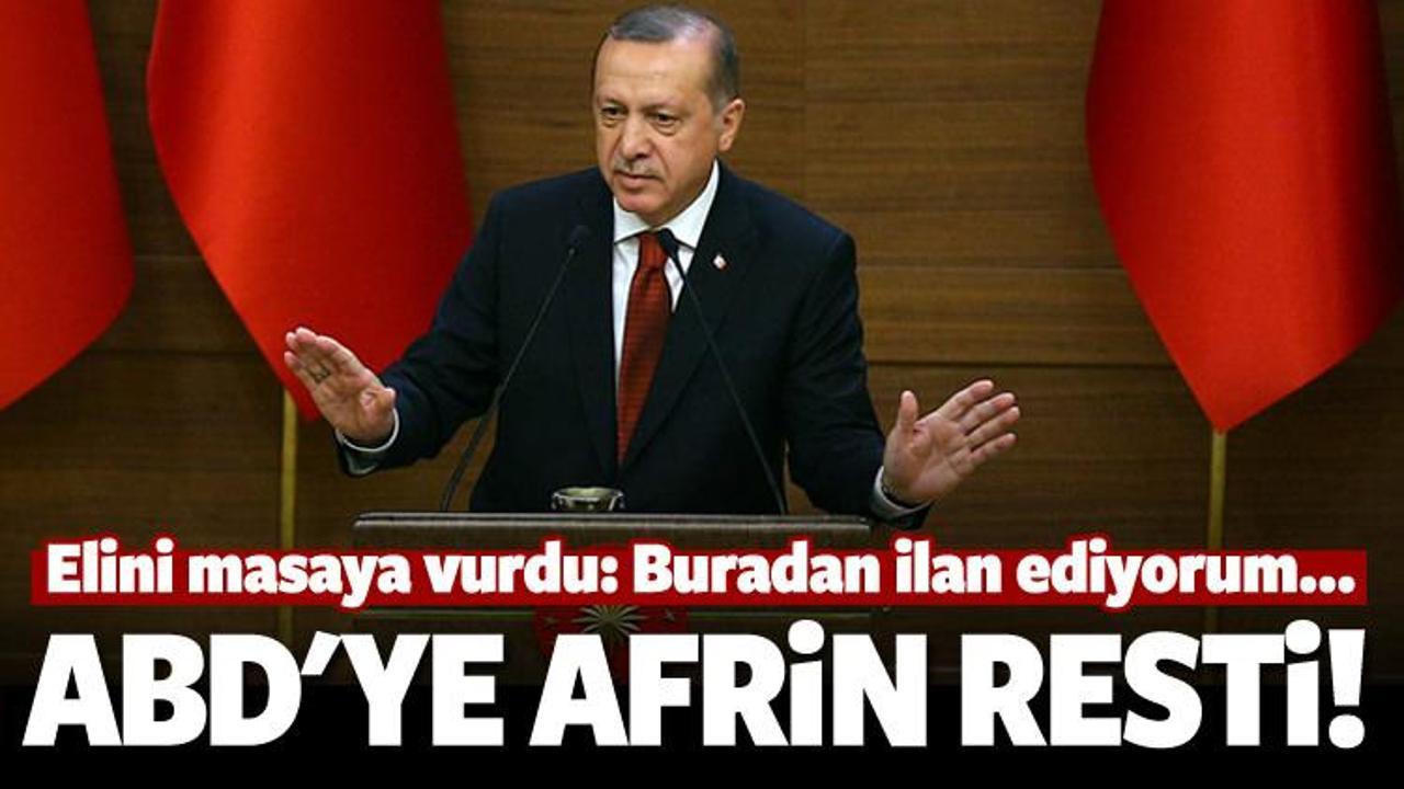 Elini masaya vurdu! Erdoğan'dan 'Afrin' resti