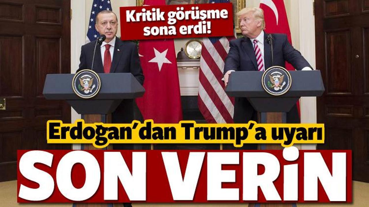 Erdoğan - Trump görüşmesi sona erdi!