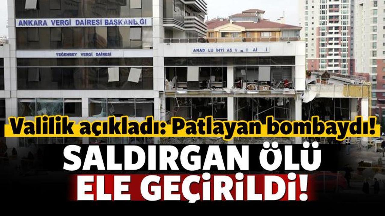 Ankara Valiliği: Patlayan bombaydı! Bombacı öldü!