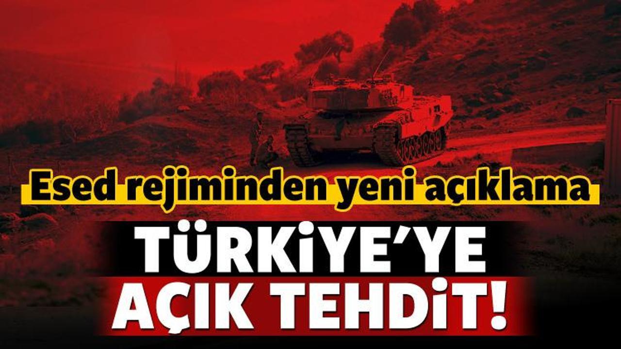 Esed rejiminden Türkiye'ye tehdit!