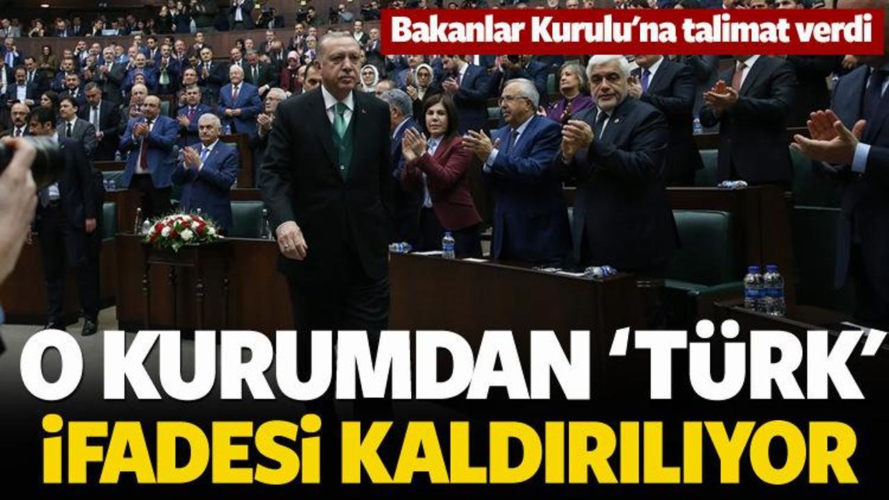 Malum kurumun isminden 'Türk' ifadesi kaldırılıyor