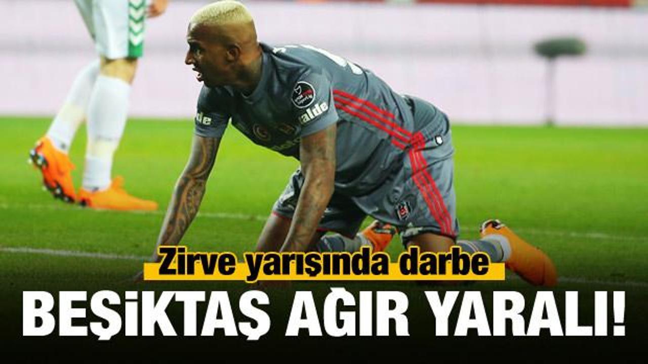 Beşiktaş'a zirve yarışında ağır darbe!