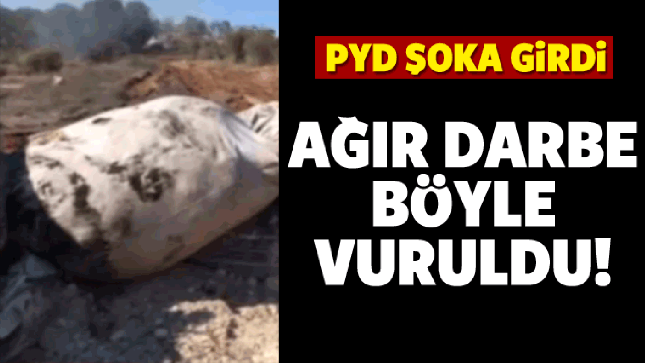Katme köyünde YPG cephaneliği böyle vuruldu