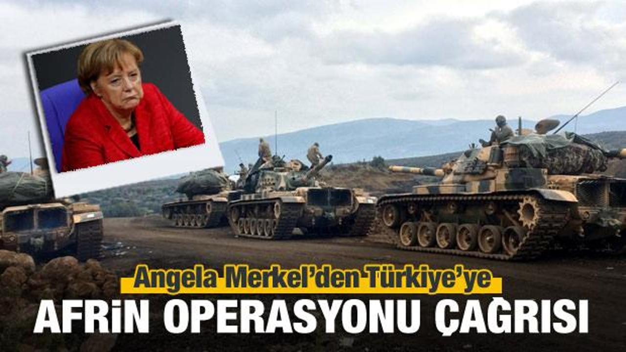 Merkel'den Türkiye'ye Afrin operasyonu çağrısı