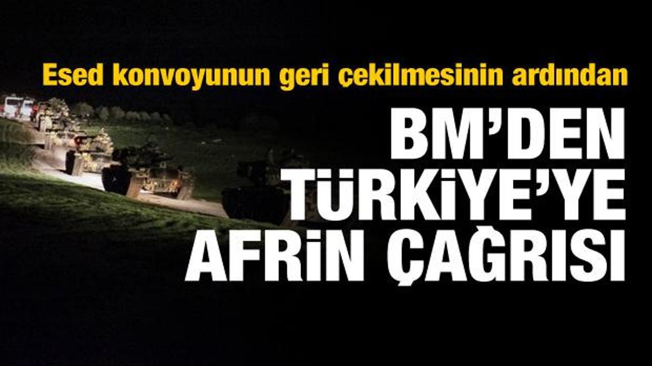 BM'den Türkiye'ye Afrin mesajı
